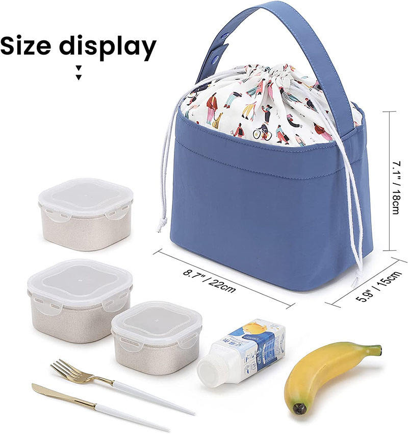 직장용 방수 드로스트링 토트백 어린이용 피크닉 도시락 보온 쿨러 