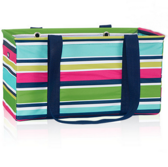 대형 캔버스 접이식 프레피 팝 유틸리티 토트 오거나이저
