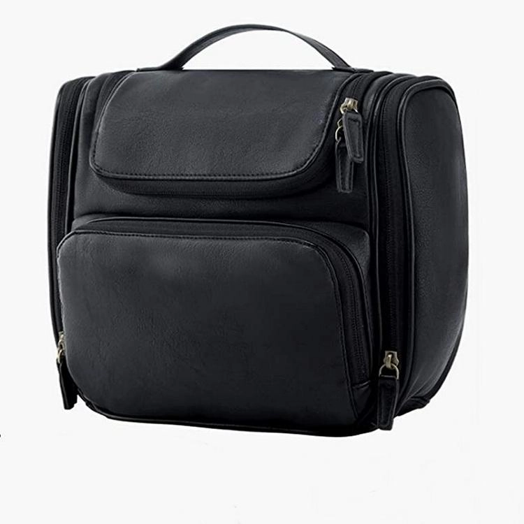 대용량 unisex pu 가죽 접이식 맞춤형 메이크업 스토리지 주최자 화장품 가방