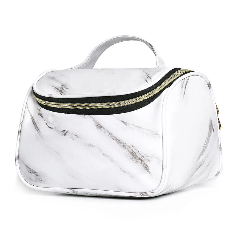 대용량 대리석 럭셔리 메이크업 스토리지 주최자 메이크업 가방