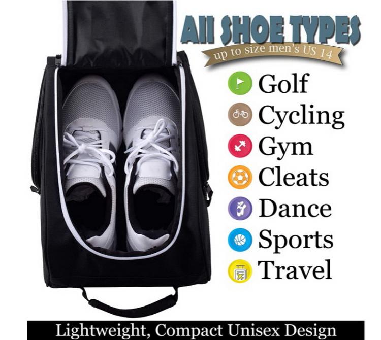 외부 포켓 통풍이 가능한 럭셔리 남성 골프화 가방 