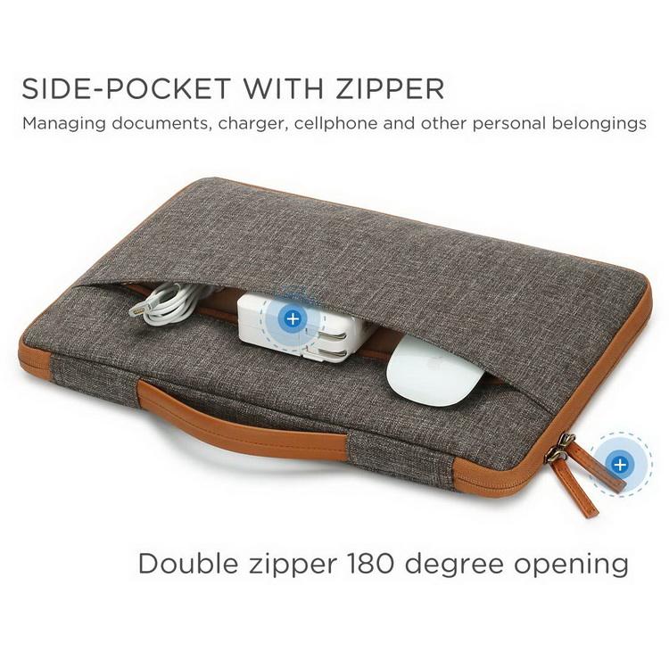 17 인치 노트북 슬리브 케이스 서류 가방 휴대용 운반 플러시 라이닝 노트북 슬리브 노트북 케이스 가방