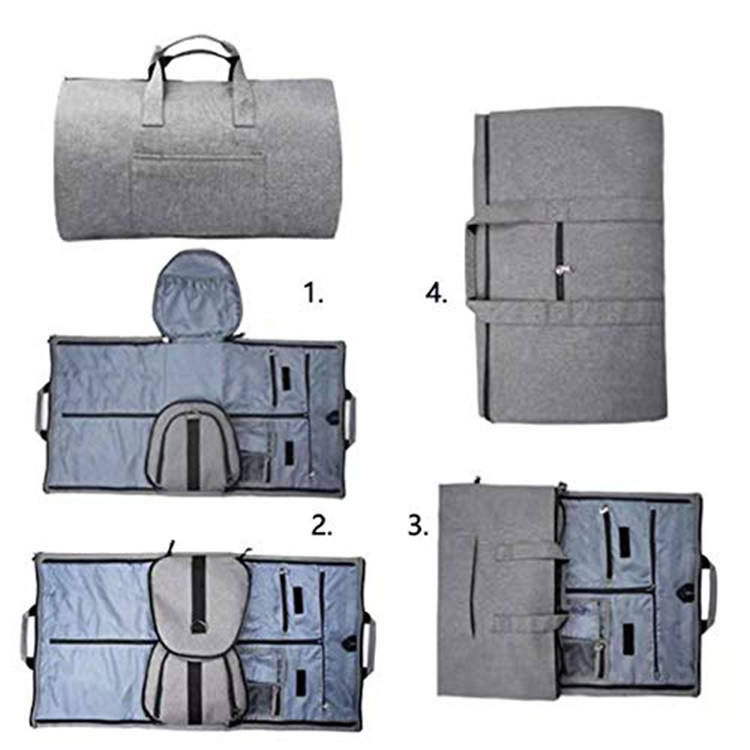 프리미엄 컨버터블 접이식 여행 기내용 더플 백 