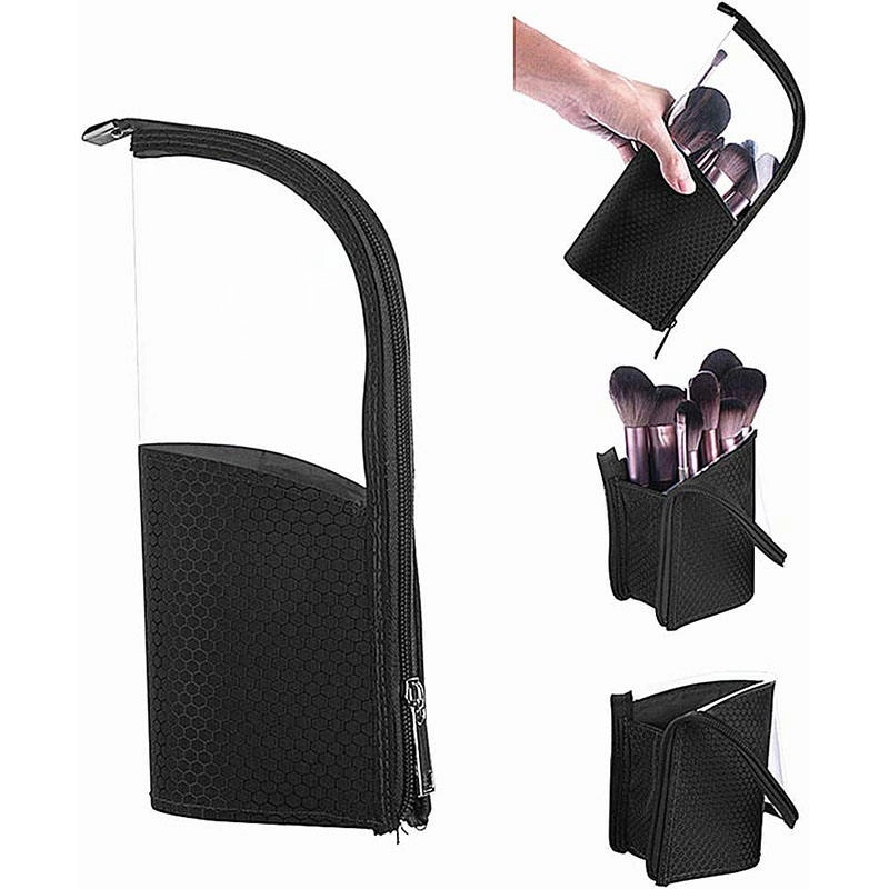 메이크업 브러쉬 홀더 주최자 지우기 여행 화장품 가방