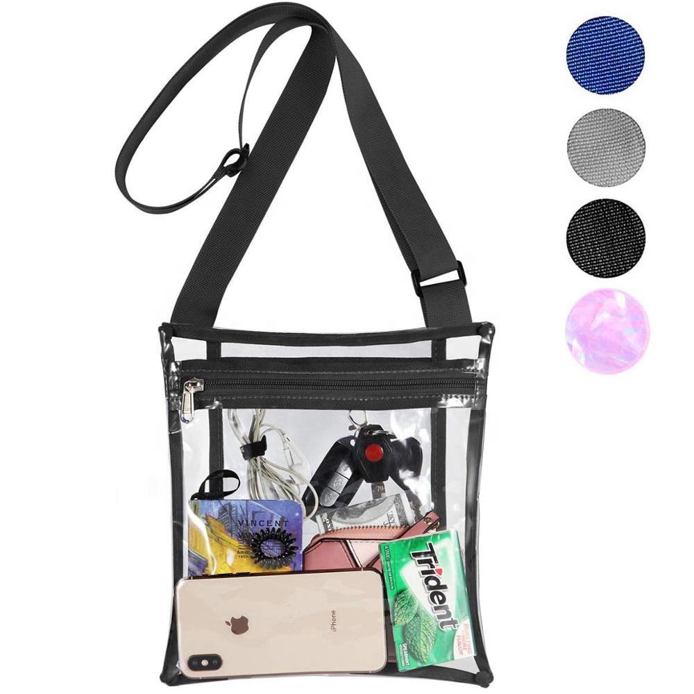 내부 포켓이 있는 클리어 지갑  크로스바디 백