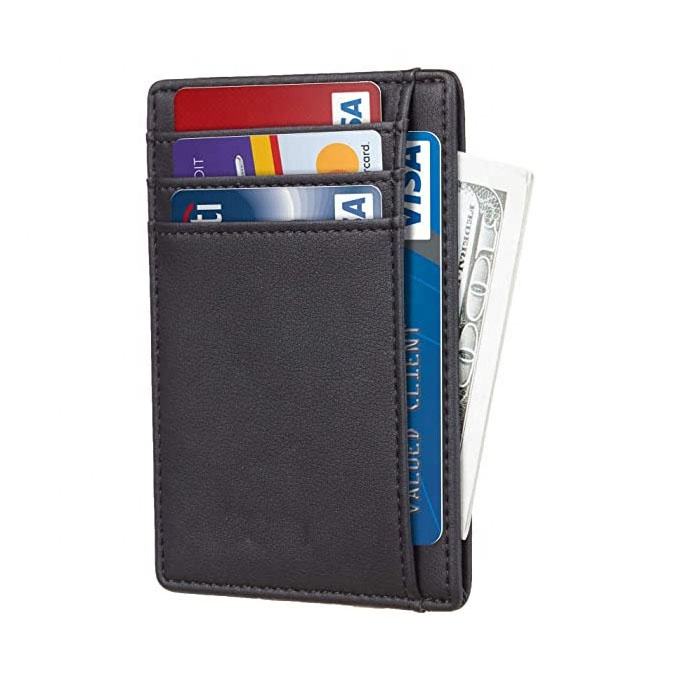 슬림 지갑 RFID  미니 보안 얇은 신용 카드 소지자