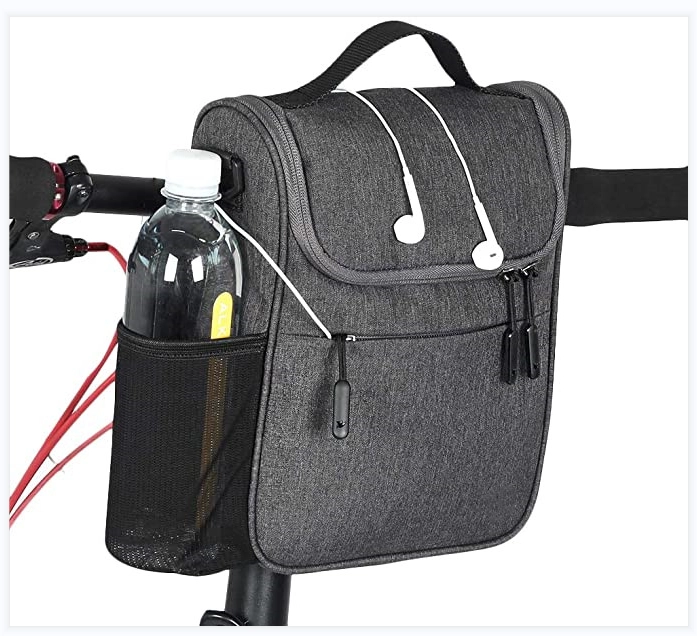 병 홀더와 전문 자전거 앞 가방 