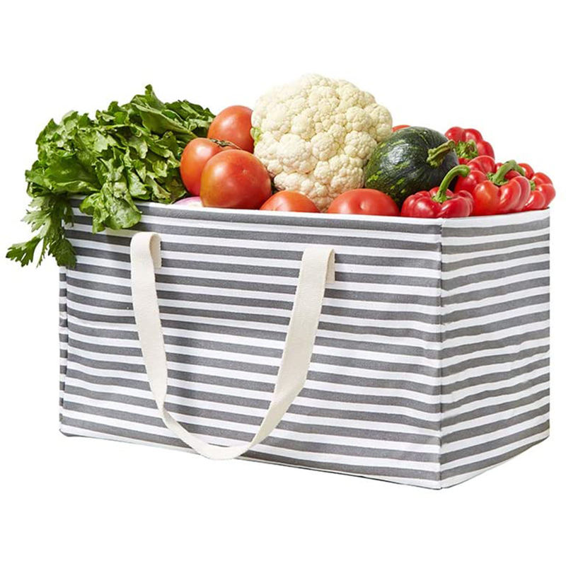 방수 캔버스 에코 접이식 식료품 쇼핑  세탁 보관 유틸리티 토트 백