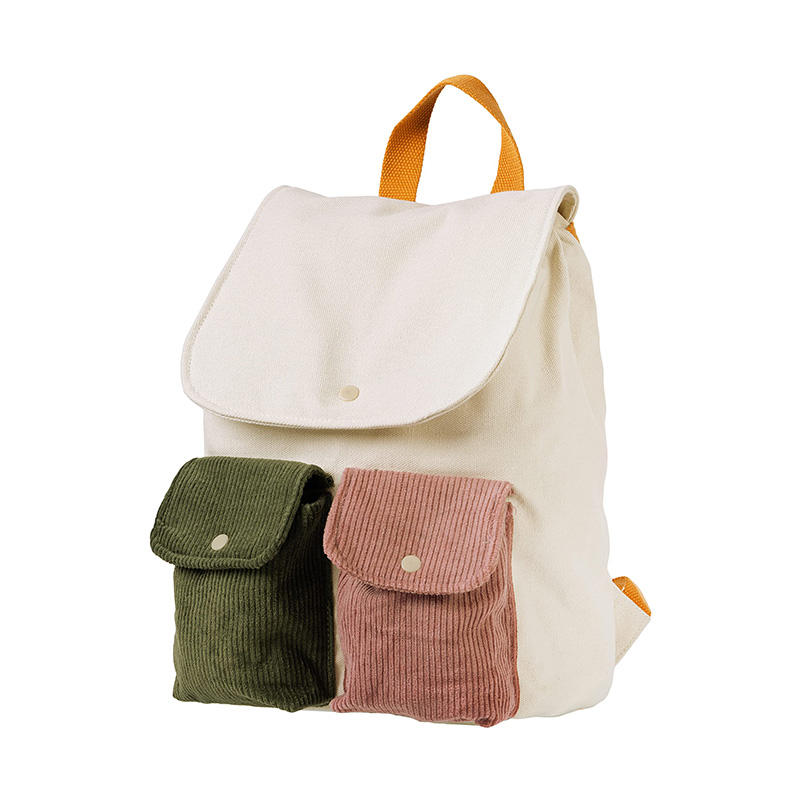 귀여운 코듀로이 Drawstring 캔버스 Drawstring Bookbag 어깨 끈 