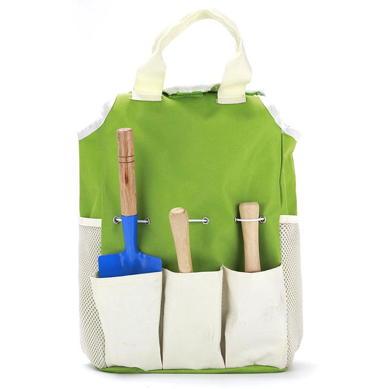 사이드 메쉬 포켓이있는 어린이를위한 저렴한 가격 정원 도구 스토리지 주최자 캐리어 토트 도구 키트 가방 