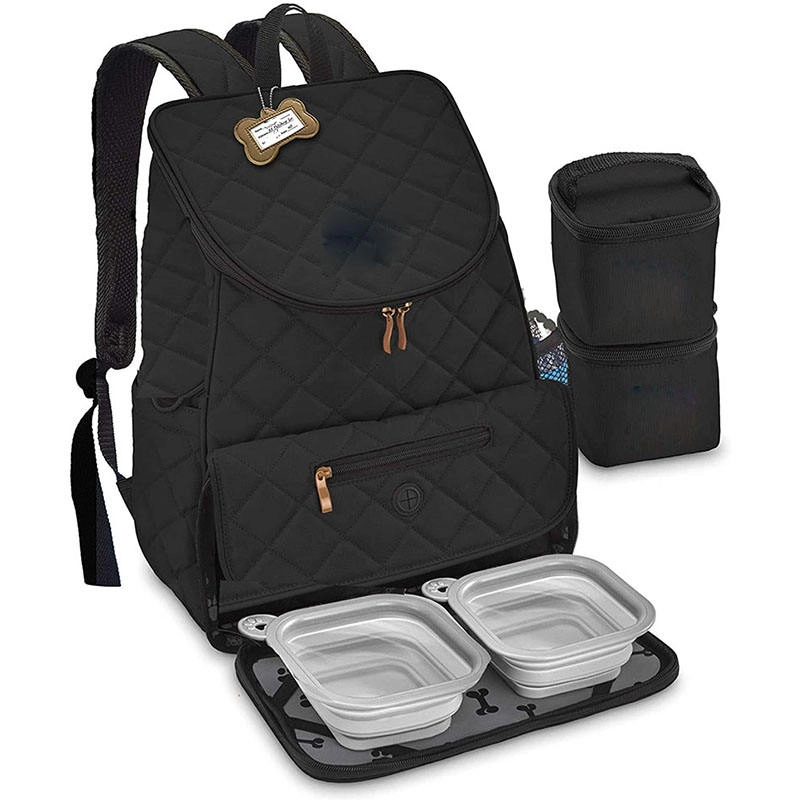 퀼팅 위켄더 여행용 음식 캐리어 및 접을 수 있는 그릇 개 여행용 가방 