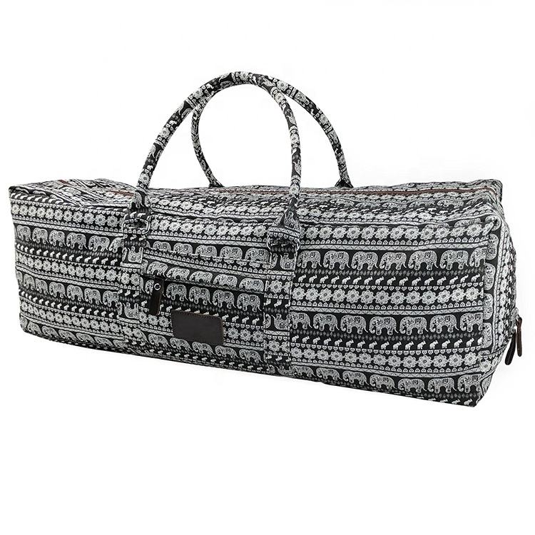 환경 친화적인 스포츠 화포 면  끈달린  주머니를 가진 요가 매트 부대