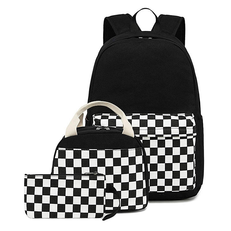 3 In 1 학교 세트 도시락 상자 연필 케이스 학생 배낭 