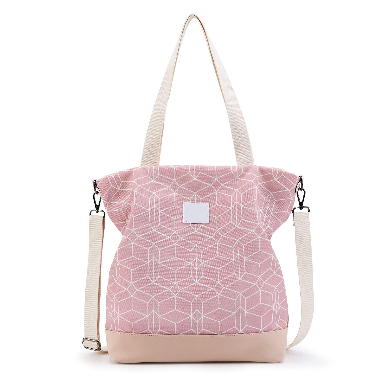  대형 캔버스 숄더 크로스 바디 토트 핸드백 지갑 캐주얼 가방