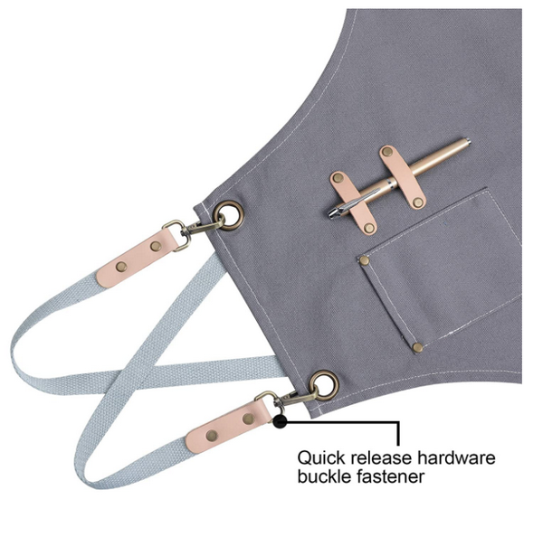 사용자 정의 로고 새로운 디자인 면화 패브릭 앞치마 스타일리스트 선물 도구 남자 앞치마