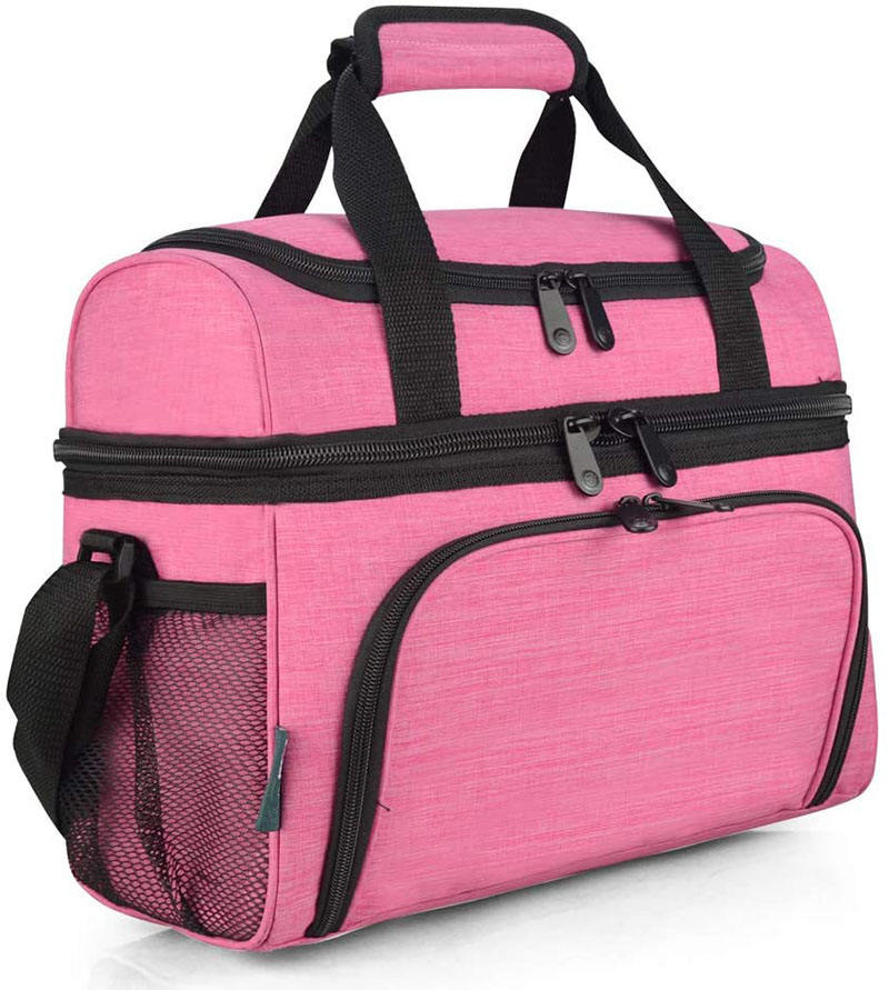 여성 절연 사무실 학교 점심 토트 조정 가능 어깨 끈 음식가방