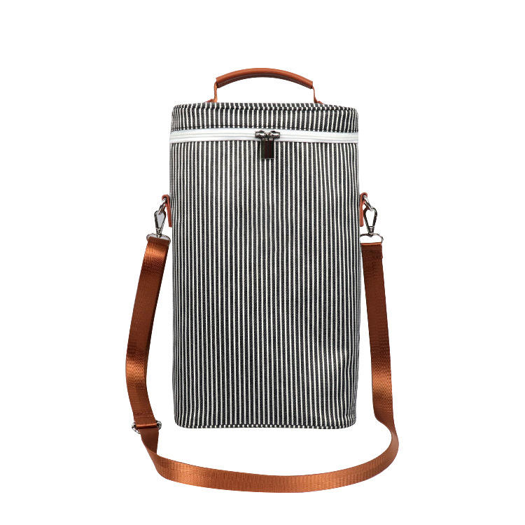 누출 방지 휴대용 피크닉 와인 절연 맥주 2 병 쿨러 토트 백