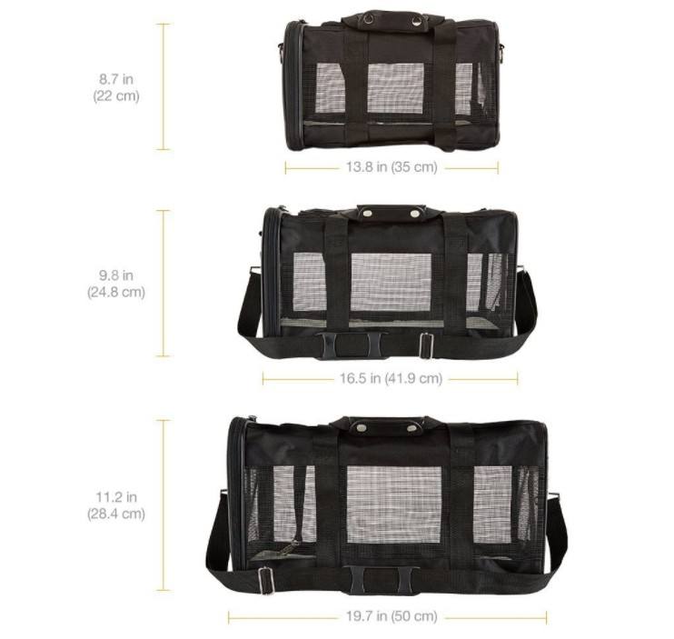 개 또는 고양이용 애완동물 캐리어 가방 소프트 사이드 애완동물 여행용 캐리어