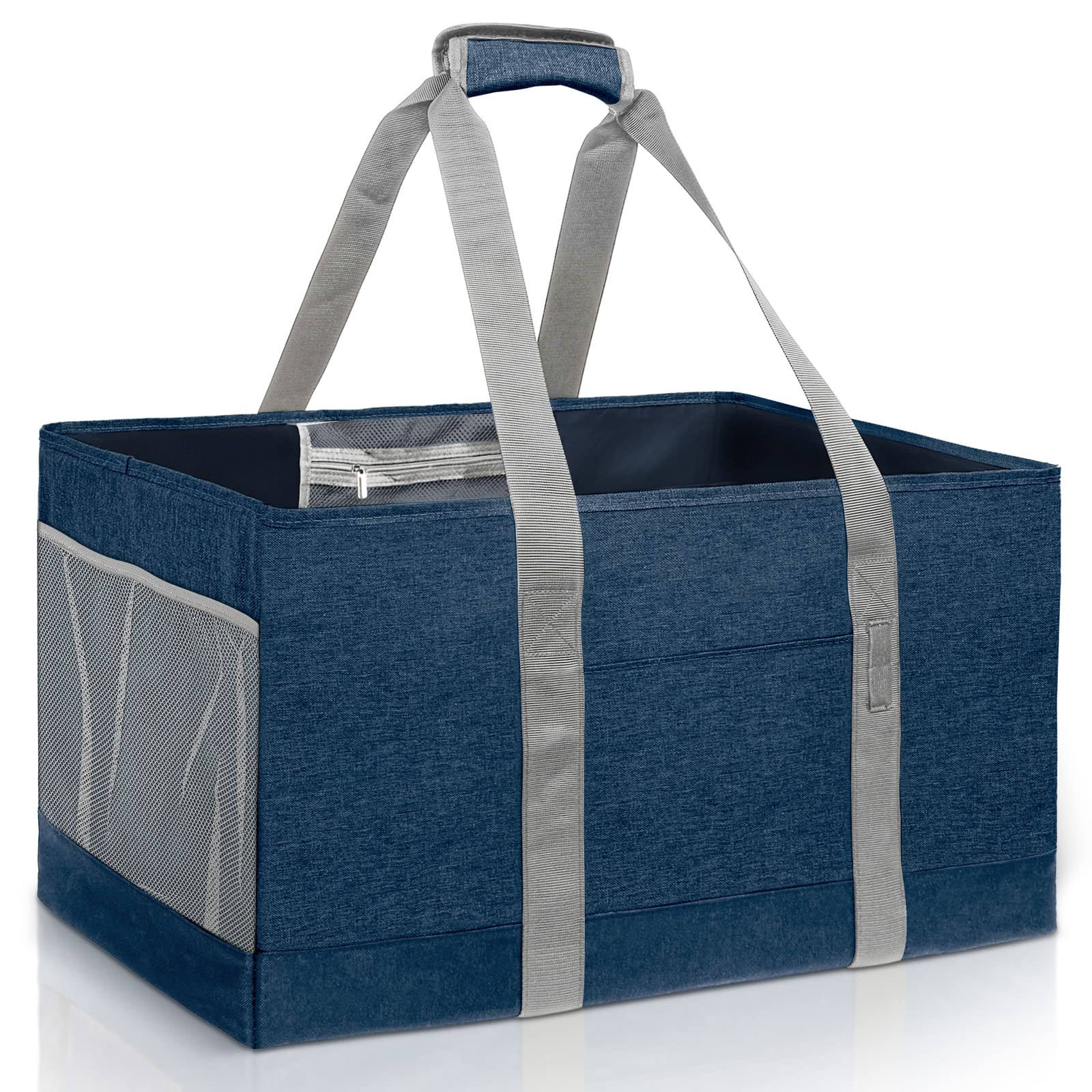 긴 손잡이 옥스포드 초대형 접이식 토트 쇼핑 비치 가방 