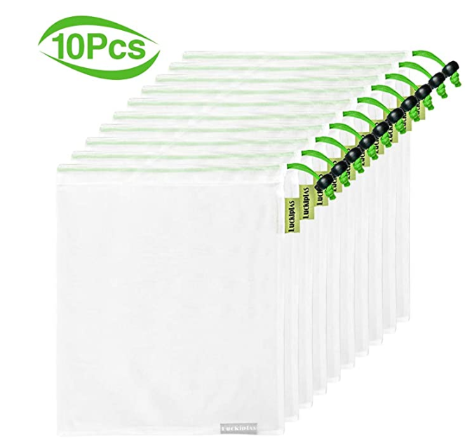 GRS 인증 식품 등급  PET  RPET 재활용 메쉬 과일 야채 가방