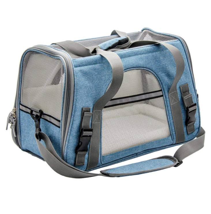 애완 동물 캐리어 항공 승인 소프트 양면 고양이 캐리어 접이식 매트, 소형 개 및 고양이용 비행기 좌석 아래에 적합