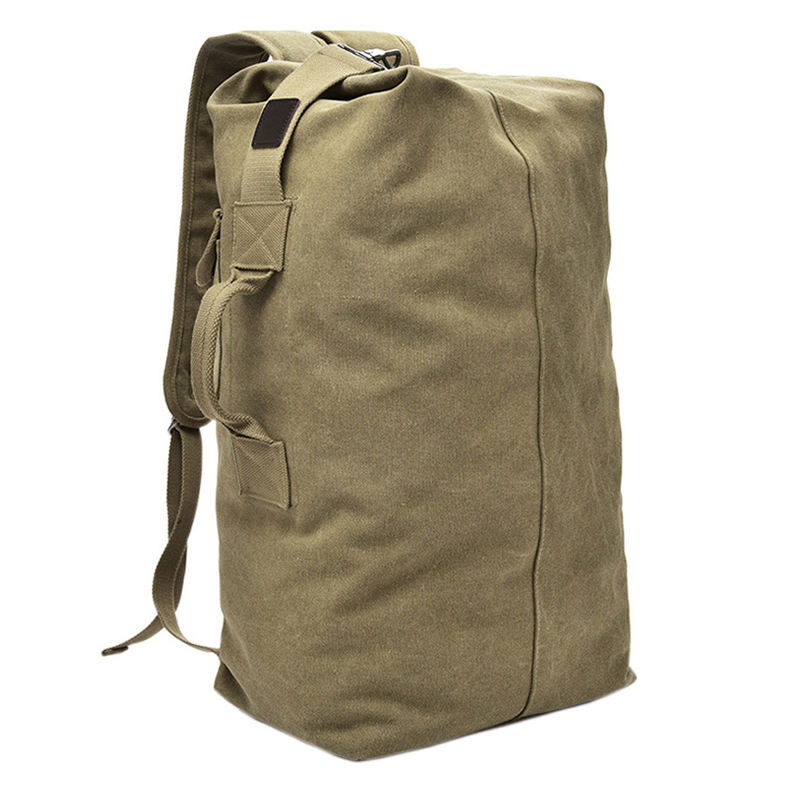 방수 헤비 듀티 코튼 왁스 캔버스 하이킹 배낭 남성용 배낭 