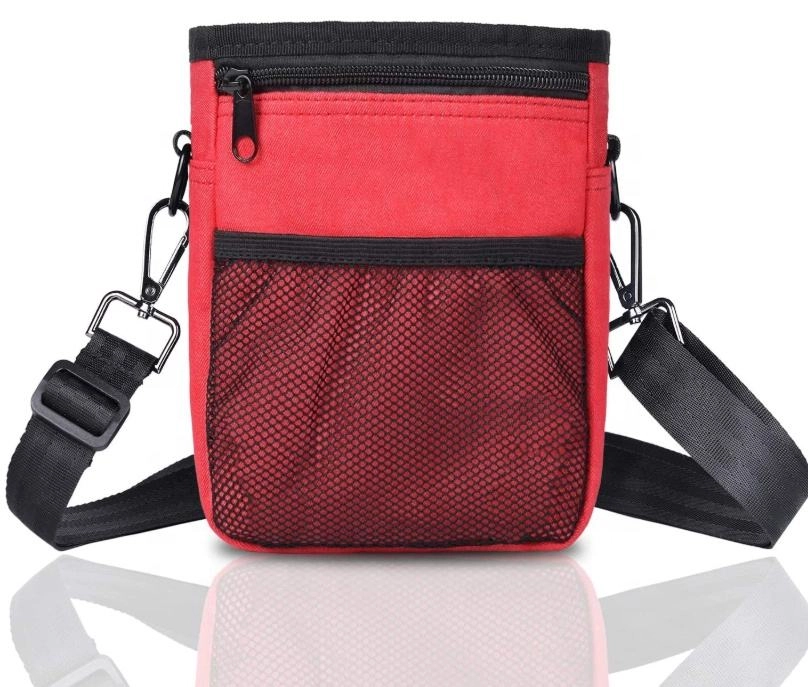 애완 동물 산책 훈련 스낵 파우치 홀더 허리 팩 크로스 바디 숄더 백 