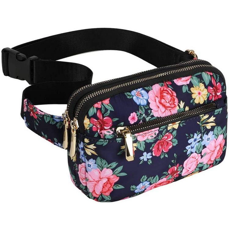  꽃 전체 인쇄 패턴 나일론 부랑자 가방