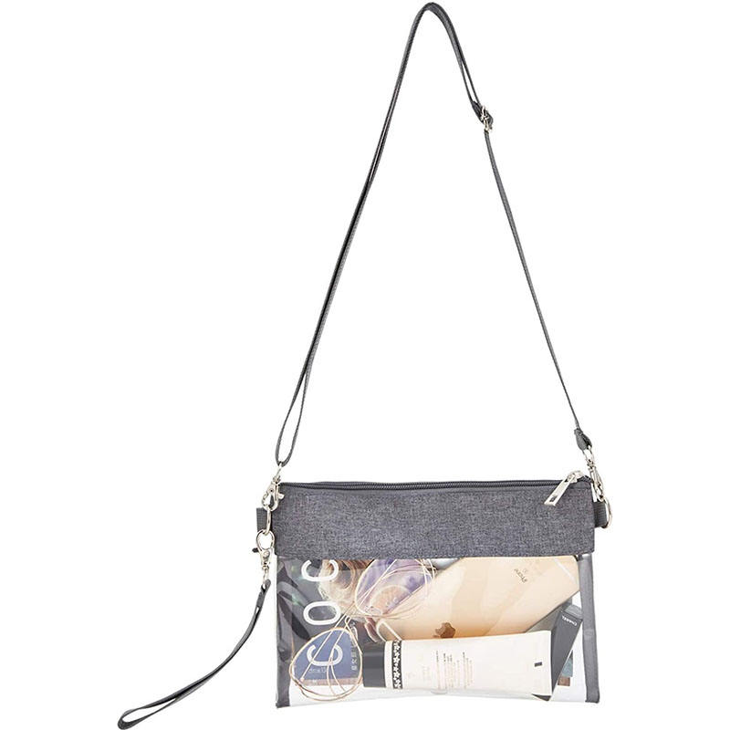 경기장 승인 지갑  투명한 크로스 바디 백 