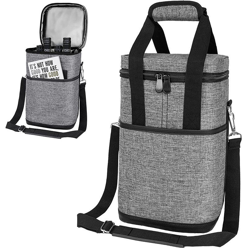 누출 방지 대용량 고품질 여행 피크닉 6 병 토트 와인 쿨러 가방