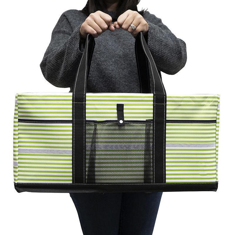 초대형 유틸리티 접이식  식료품 토트 쇼핑백 방수 비치 토트 백 