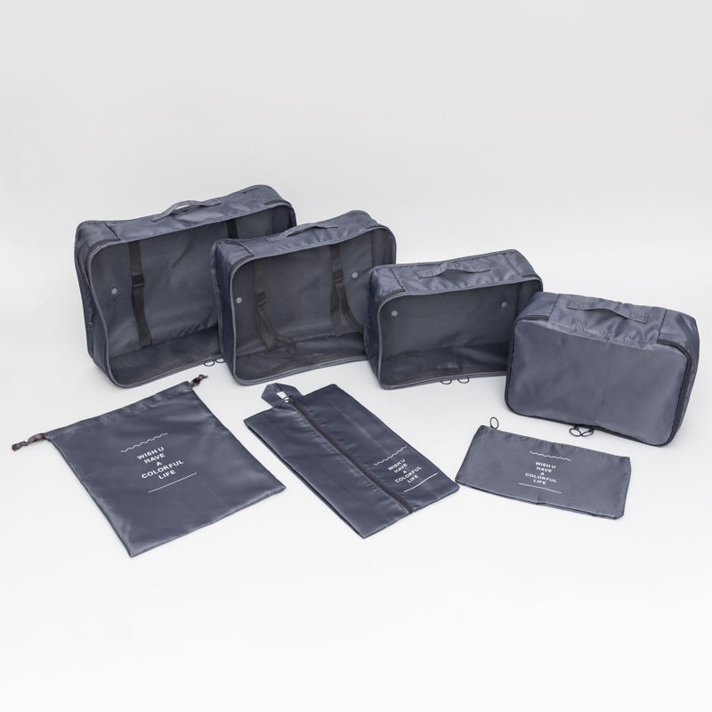 7pcs 세트  큐브 세트 여행 파우치 포장 큐브