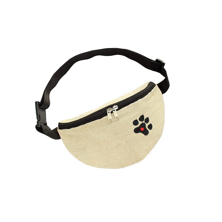 고품질 스포츠 환경 친화적 인 면화 대마 허리 가방