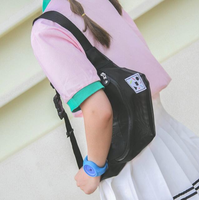 여자를 위한 까만 폴리에스테 메시 허리 부대 hippack 옥외 부랑자 부대 엉덩이 팩