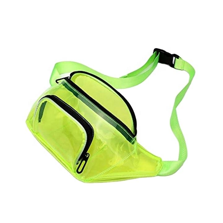 홀로그램 레이저 디자이너 Fanny Pack Crossbody 가슴 벨트 투명 BAG