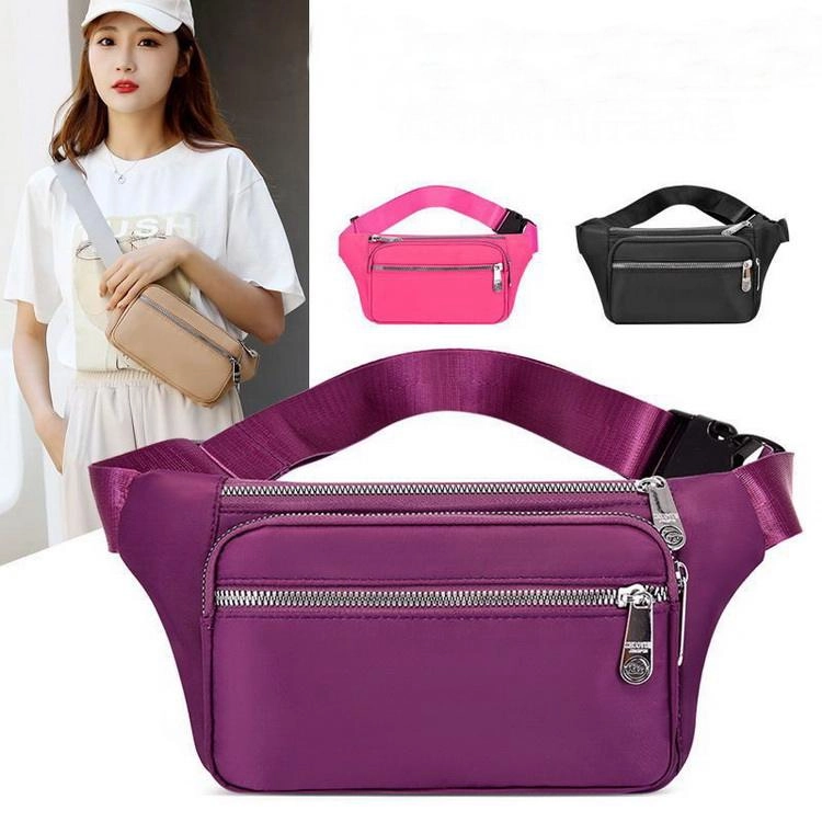 멀티 포켓이 달린 대형 허리 가방 