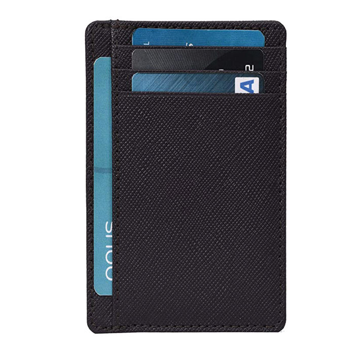 슬림한 미니 프론트 포켓 RFID pu 가죽 지갑