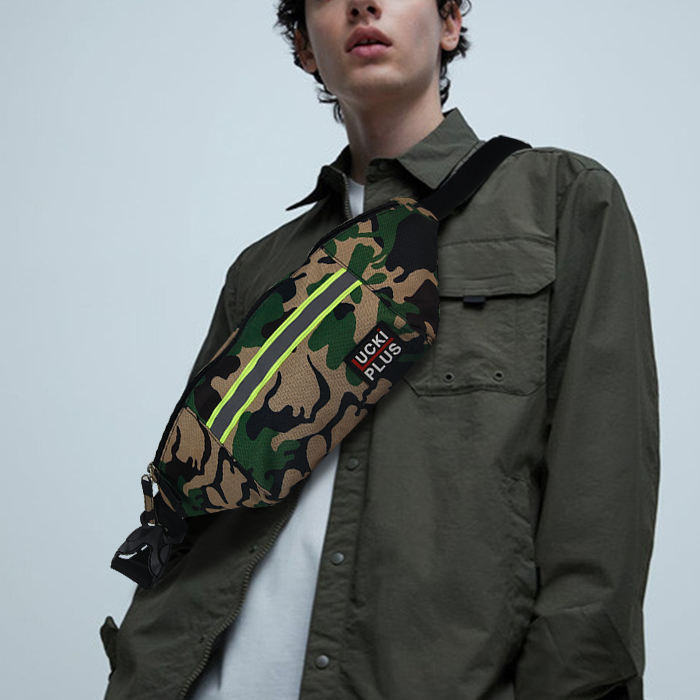 패니 팩 허리 가방을 실행하는 위장 사용자 정의 로고 반사 남성 여행 스포츠