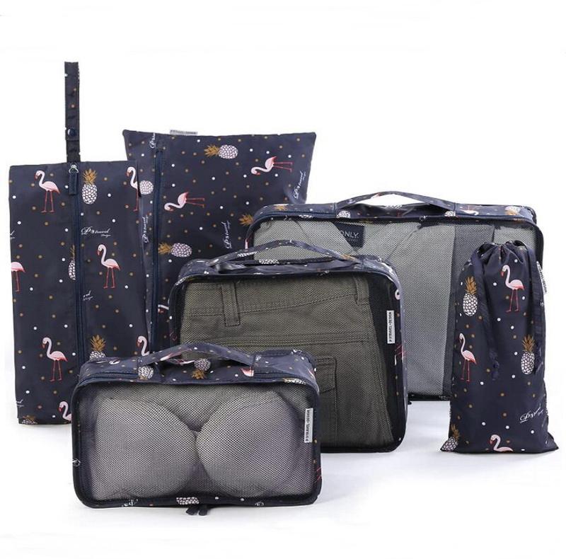 경량 방수 여행의류 보관 신발  6pcs 큐브 