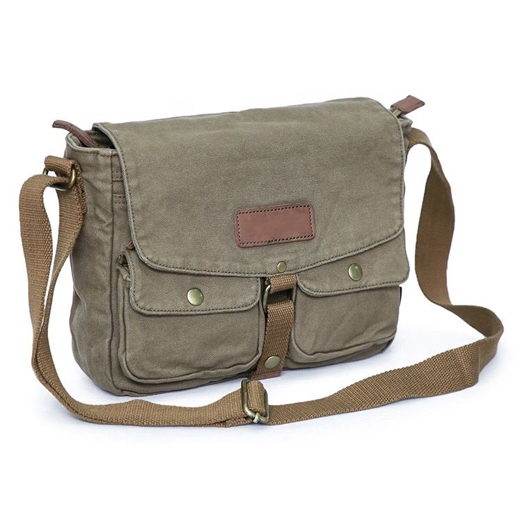 캔버스 크로스 바디 숄더  하이킹 9.7 인치 패드  메신저 백 