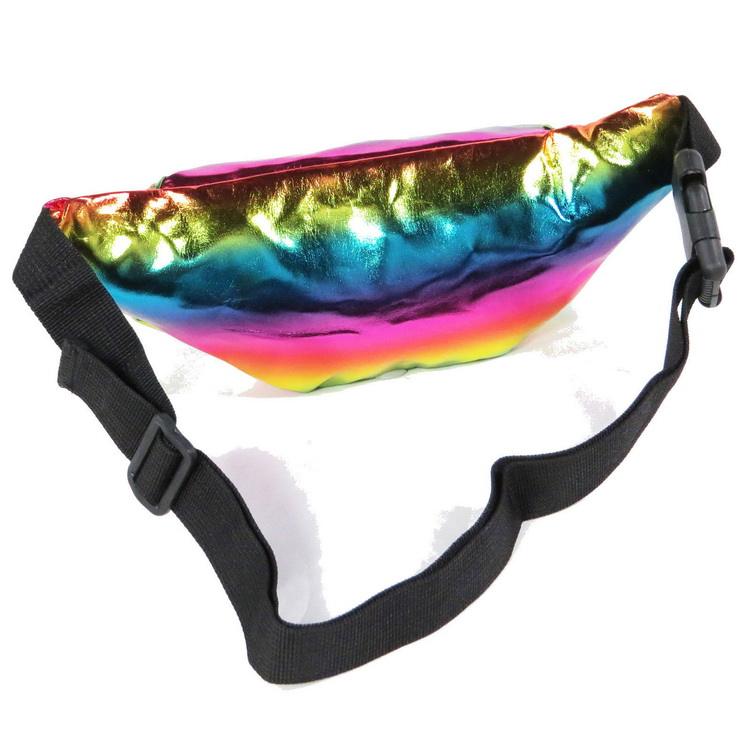 패션 홀로그램 허리 가방 화니 팩 하이킹 스포츠에 대한 사용자 정의 아름다운 방수 PU 가죽 레이저 부랑자 가방