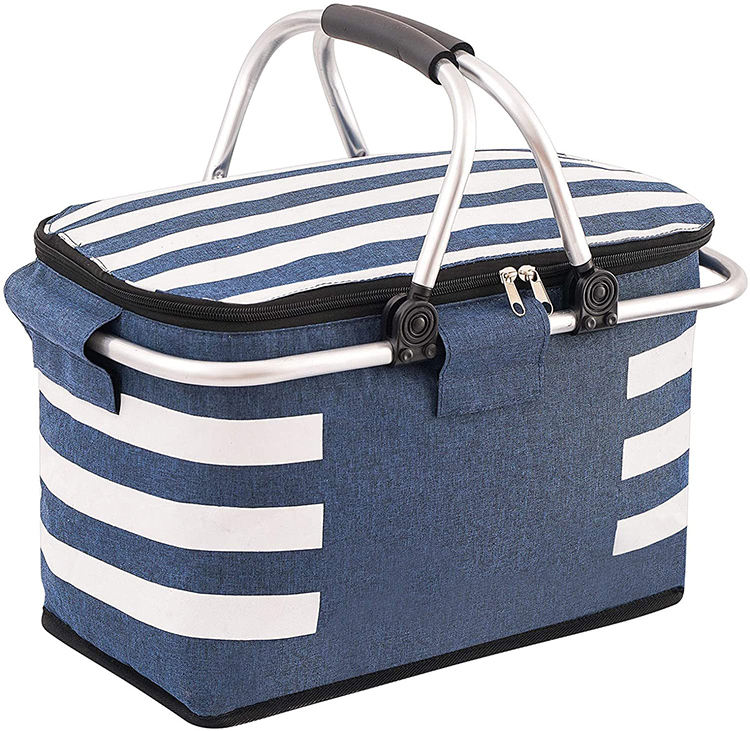 피크닉  쿨러 절연 여행 쇼핑 캠핑 강력한 알루미늄 프레임 핸들