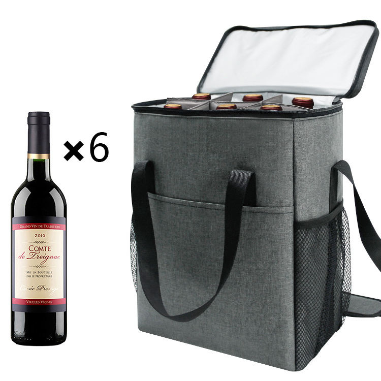 6병용 대용량 절연 와인 캐리어 병 홀더 쿨러 백