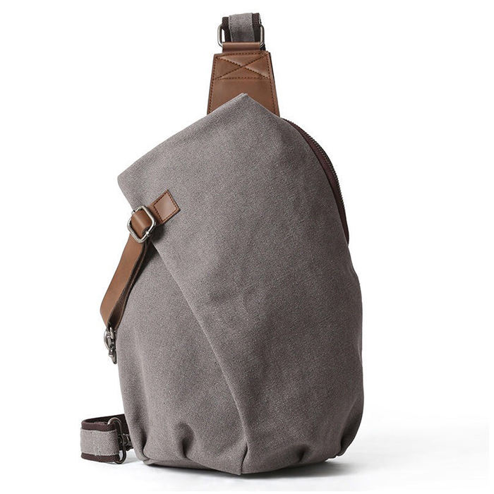  빈티지 캔버스 크로스 바디  싱글 숄더 백팩 남캐주얼 