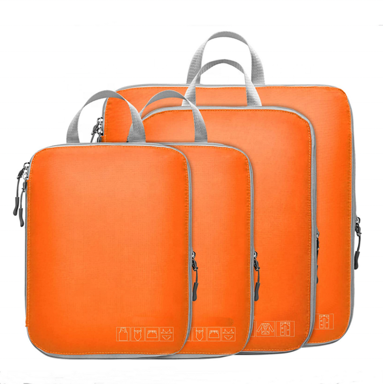 압축  큐브 4팩 경량 나일론 찢김 방지 수하물 정리함 패킹 큐브 