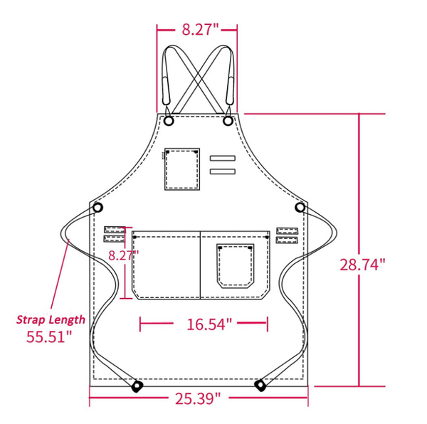 사용자 정의 로고 새로운 디자인 면화 패브릭 앞치마 스타일리스트 선물 도구 남자 앞치마