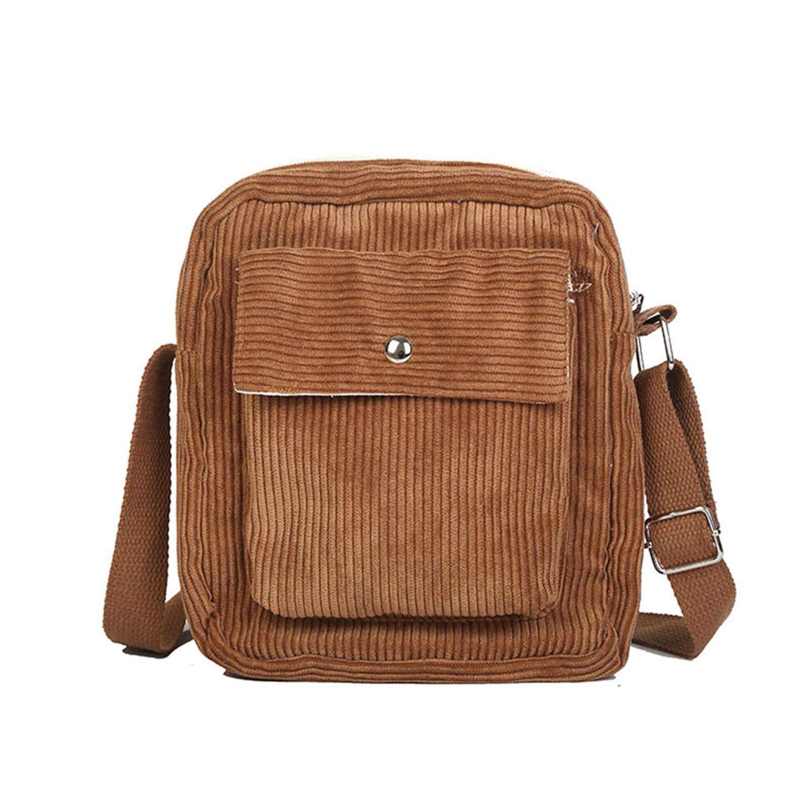 코듀로이 숄더 여성용 크로스 바디 숄더 미니  백