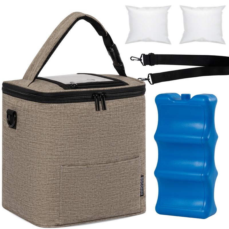 대용량 절연 모유 냉각기 가방 (얼음 팩 포함) 