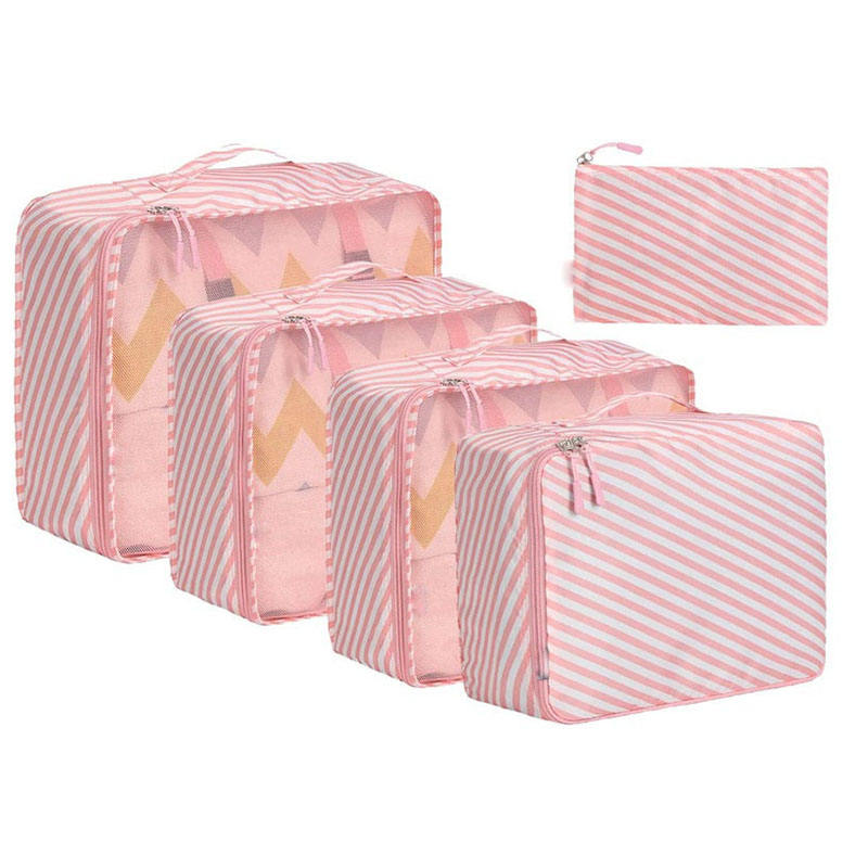 높은 품질 8 세트 여행 포장 큐브 세트 Drawstring 가방과 신발 