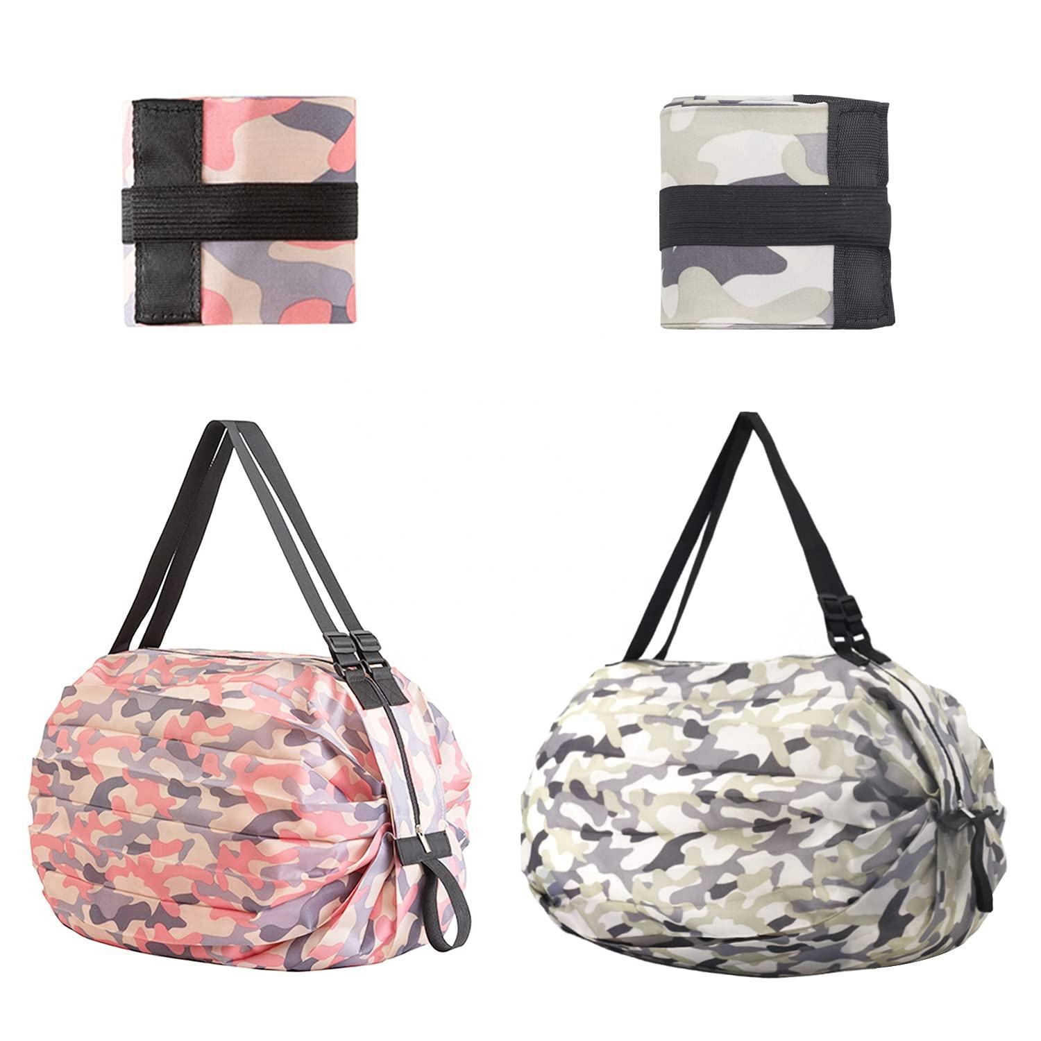 대용량 나일론 패브릭 토트 백 접는 유행 쇼핑백  식료품